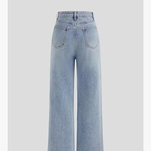 Cider Light Blue Wide Leg Jeans